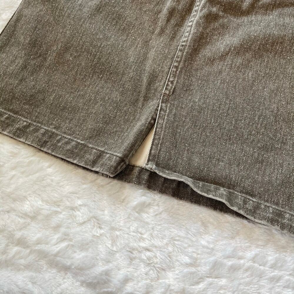 Vintage Straight High Rise Back Slit Jean Denim Womens Knee Length Skirt 6 - Picture 4 of 8